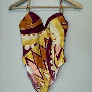 Sun Streak by Newport News One-Piece Swimsuit – Size 8